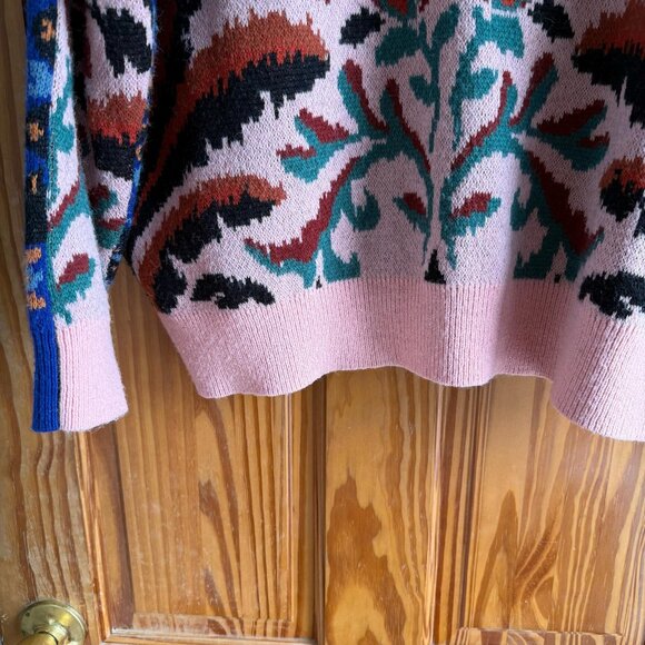 Farm Rio Toucans Scarf Print Cardigan Sweater | M - Picture 10 of 13